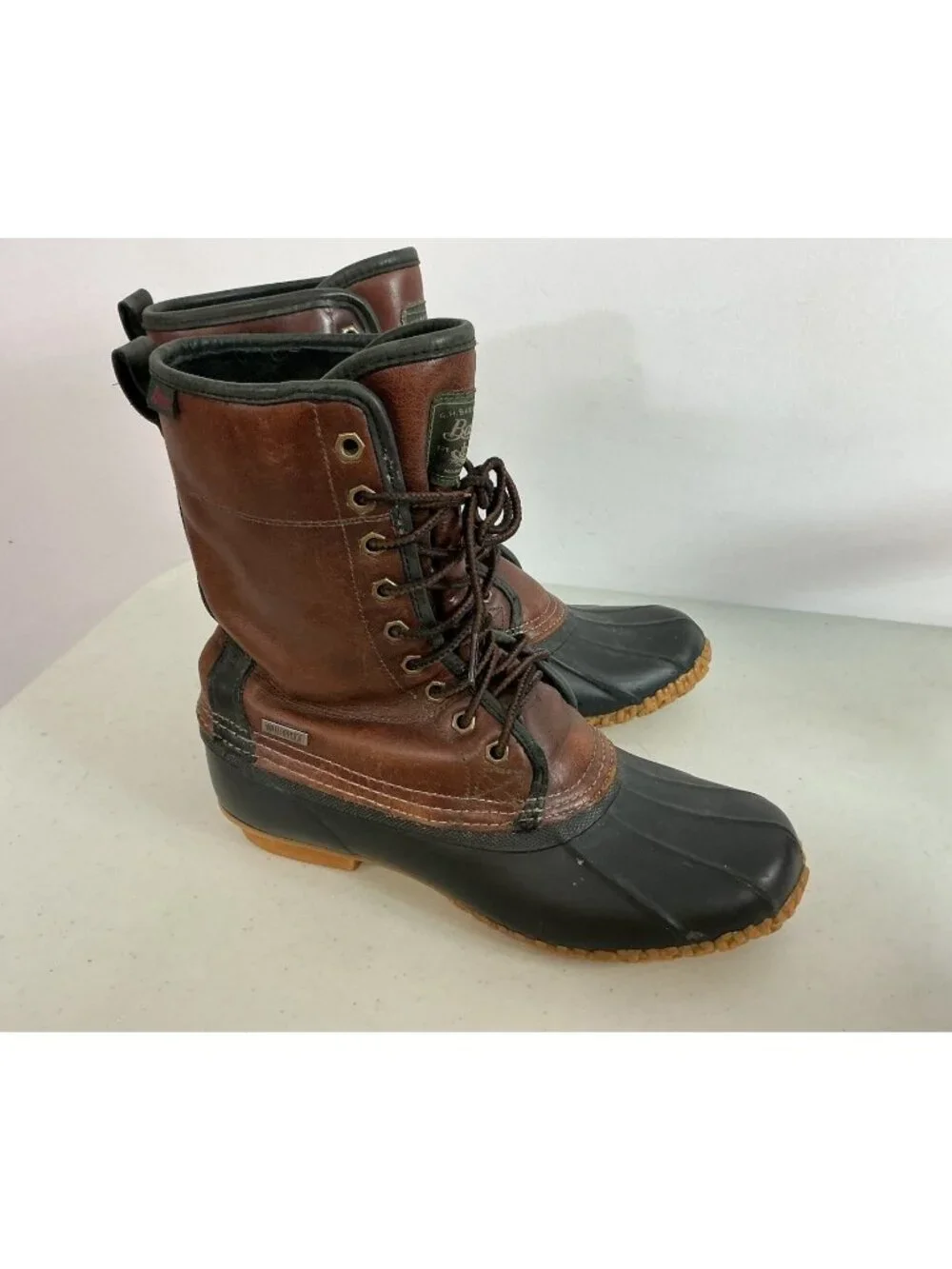 Bass Leather Duck Boots Insulated Retro Mens 9